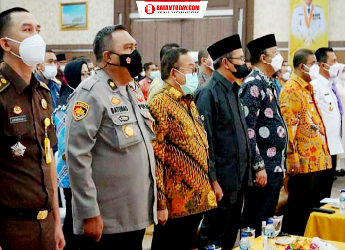 Para pejabat Kabupaten Karimun dan Provinsi Kepri pada pembukaan Musrenbang Kabupaten Karimun tahun 2022